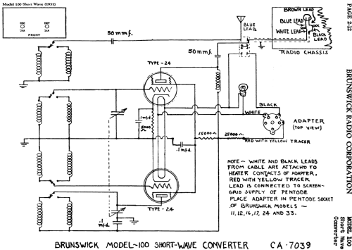 Short-Wave Converter 100 ; Brunswick-Balke- (ID = 1630176) Adapter