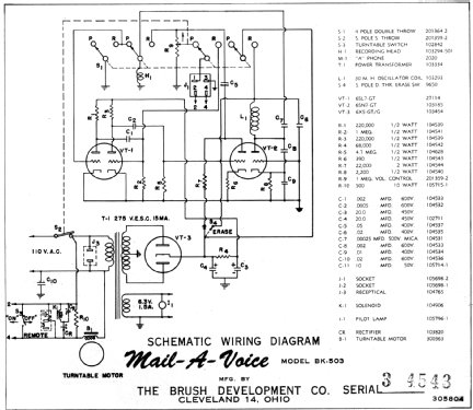 Mail-A-Voice BK-503; Brush Development Co (ID = 900900) R-Player