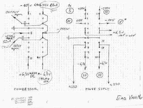 Vari-mu audio compressor CA001; BEAG - Budapesti (ID = 1949940) Verst/Mix