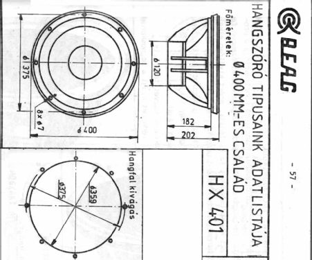 Speaker HX401-8; BEAG - Budapesti (ID = 1606804) Speaker-P