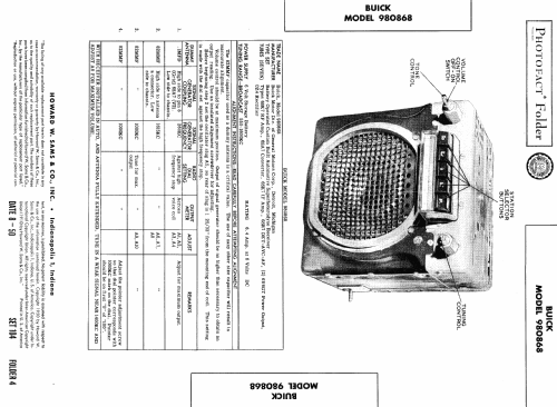 980868 ; Buick Motor Company, (ID = 444676) Car Radio