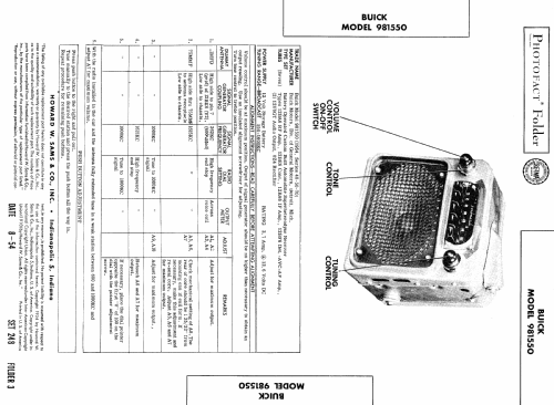 981550 ; Buick Motor Company, (ID = 444748) Car Radio