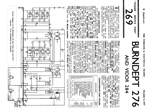 276; Burndept Ltd. London (ID = 1039488) Radio