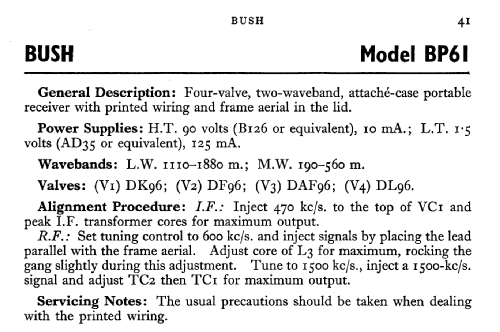 BP61; Bush Radio Ltd.; (ID = 574613) Radio