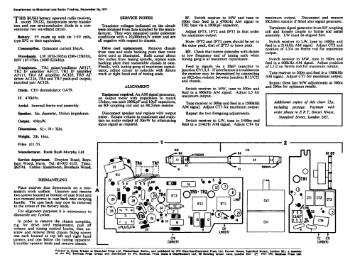 TR122; Bush Radio Ltd.; (ID = 1333405) Radio