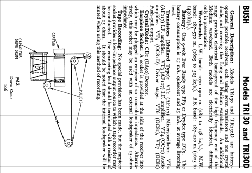 TR130D; Bush Radio; London (ID = 810115) Radio