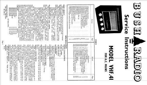 VHF41; Bush Radio; London (ID = 1846936) Radio