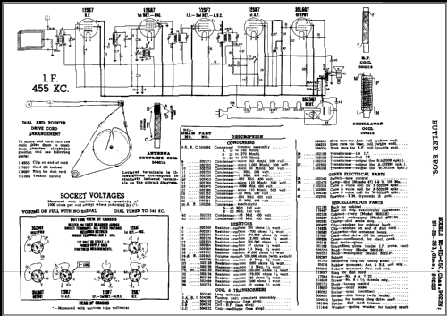 N5-RD-250 Sky Rover Ch= 9022N; Butler Brothers Sky (ID = 453304) Radio