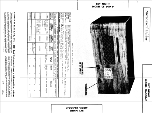 Sky Knight CB-500-P ; Butler Brothers Sky (ID = 843137) Radio