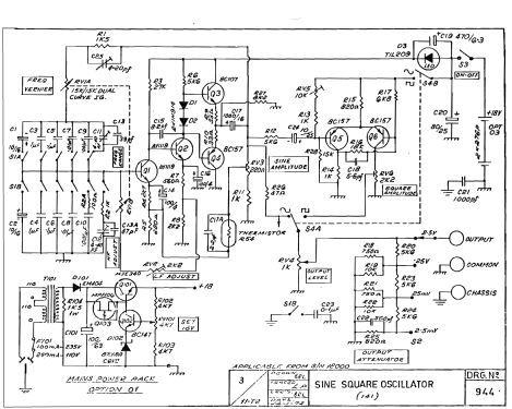 Low Distortion Sine and Square Wave Generator 141; BWD Electronics Pty (ID = 2645196) Equipment