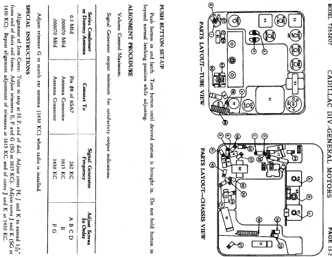 7253207 ; Cadillac Div. (ID = 753903) Car Radio