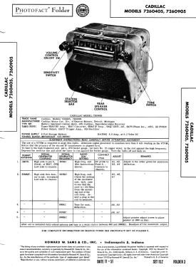 7260405 ; Cadillac Div. (ID = 2984395) Car Radio