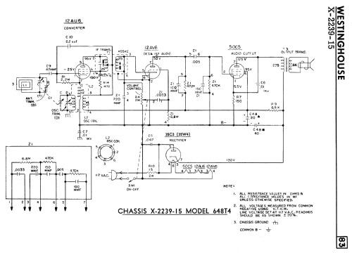 652T4 Ch= X-2239-15; Canadian (ID = 2358353) Radio