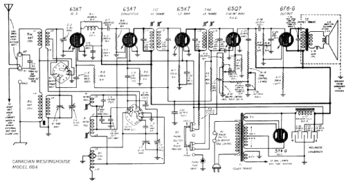 684 Radio Canadian Westinghouse, Hamilton, build 1941 ?, 3 pictures ...