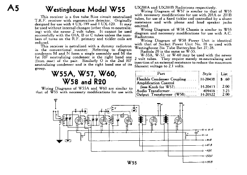 R20 Ch= W55; Canadian (ID = 1621000) Radio