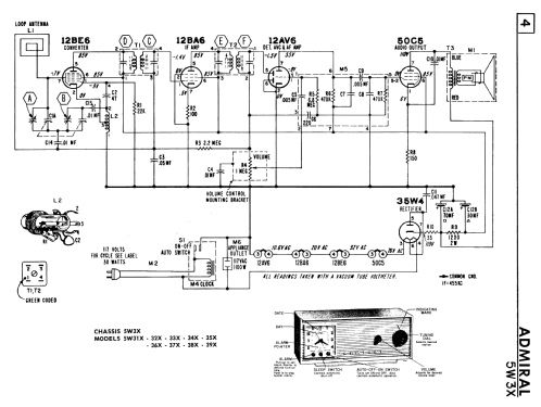 5W35X Ch= 5W3X; Canadian Admiral Co. (ID = 2266382) Radio