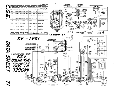 KL-500 2nd Production Radio Canadian General Electric Canada C.G.E ...