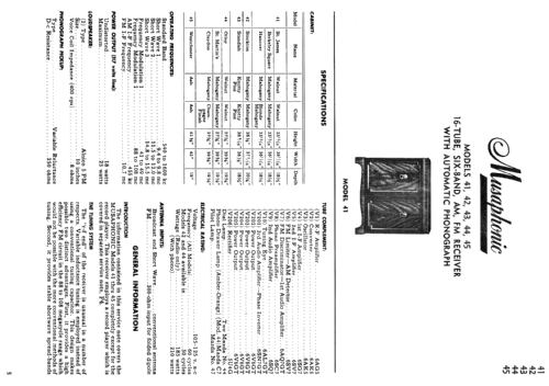 Musaphonic 41 ; Canadian General (ID = 2167156) Radio