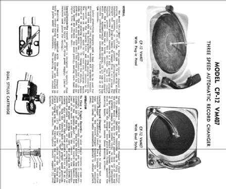 Three Speed Record Changer CP-12 VM407; Canadian General (ID = 2183007) Ton-Bild