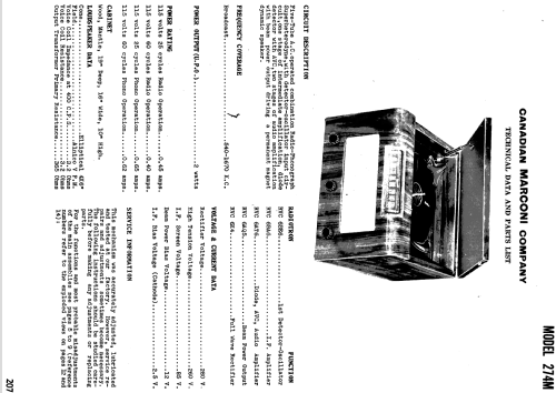 274M ; Canadian Marconi Co. (ID = 1192359) Radio