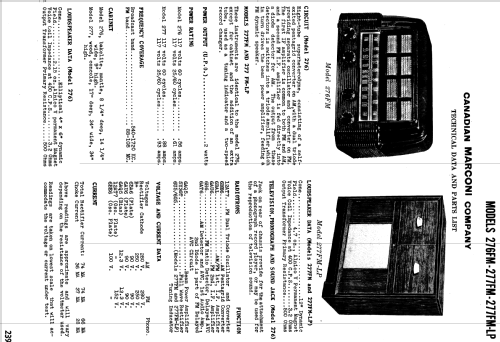 276FM ; Canadian Marconi Co. (ID = 1192801) Radio