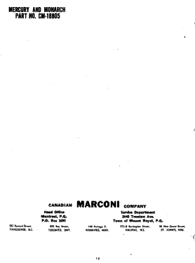 CM-18805 ; Canadian Marconi Co. (ID = 2949235) Car Radio