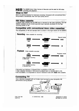 Canovision Hi8 Video Camera Recorder Camcorder E800 Hi E; Canon Inc.; Tokyo (ID = 3105927) R-Player