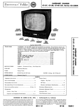 2T20MX Ch= CT-38; Capehart Corp.; Fort (ID = 3022763) Télévision