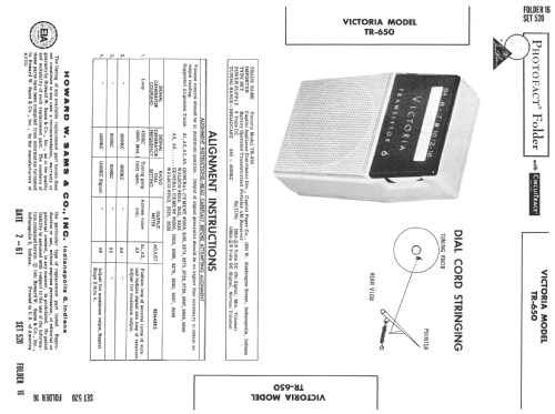 Victoria TR-650; Capitol Appliance (ID = 2645543) Radio