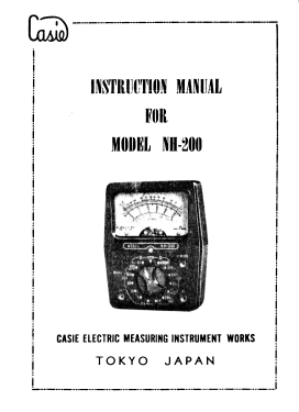 Analog Multimeter NH-200; Casie Electric (ID = 2901168) Equipment