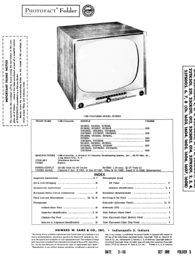 22CK010 Ch=1605; CBS-Columbia Inc.; (ID = 2760978) Fernseh-E