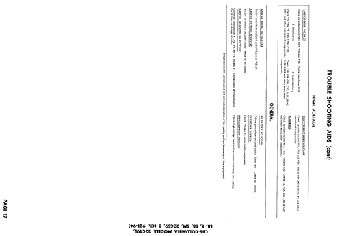 23C49L Ch= 921-94; CBS-Columbia Inc.; (ID = 2645679) Television