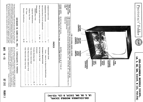 23C49L Ch= 921-94; CBS-Columbia Inc.; (ID = 2645688) Television