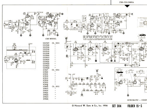 3C627 Ch= 1611; CBS-Columbia Inc.; (ID = 2714309) Television