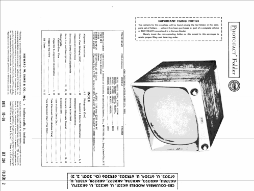 6K322U Ch= 2002; CBS-Columbia Inc.; (ID = 1939958) Television