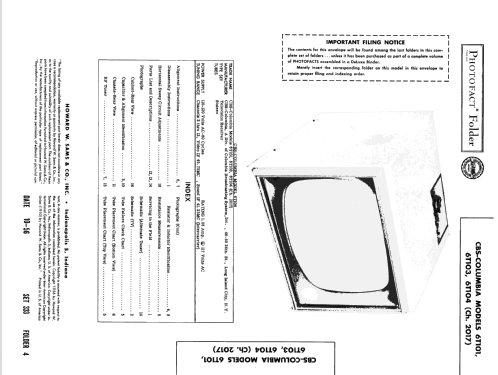 Doublet ID = 127904 Ch= 2017; CBS-Columbia Inc.; (ID = 1930877) Fernseh-E