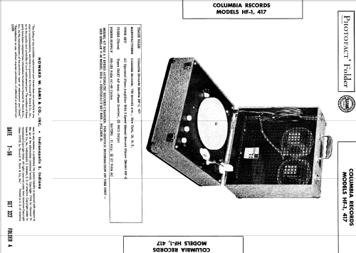 Columbia Records HF-1 ; CBS-Columbia Inc.; (ID = 554288) Sonido-V