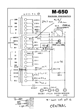 Analog Multimeter M-650; Central Co. Ltd.; (ID = 2906589) Equipment