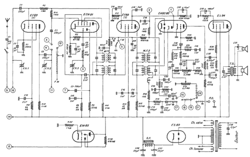 RCR 859 HF AM/FM Radio Central-Radio; Paris, build 1958, 5 pictures ...