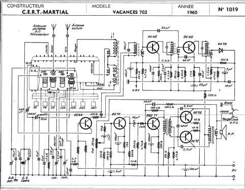 Vacances Transistor 702; Martial, CERT C.E.R. (ID = 287559) Radio