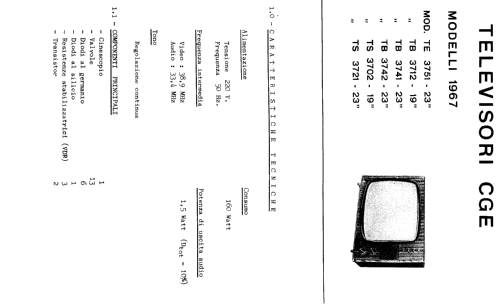 TB3741; CGE, Compagnia (ID = 1002935) Television