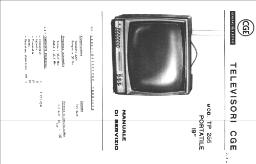 Televisore Portatile T285; CGE, Compagnia (ID = 1006109) Television