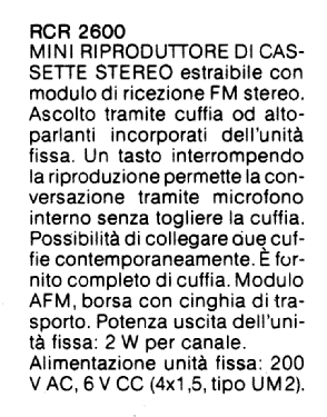 Mini Riproduttore di Cassette Stero RCR 2600; CGM elettronica; (ID = 2765202) Radio