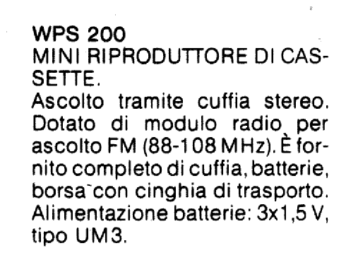 Mini Riproduttore di Cassette WPS 200; CGM elettronica; (ID = 2765241) R-Player