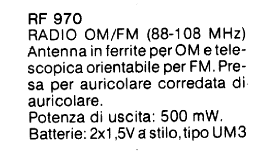 Radio OM/FM RF 970; CGM elettronica; (ID = 2791339) Radio