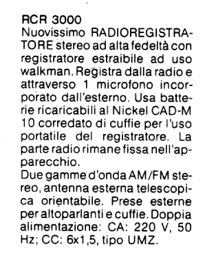 Radioregistratore Stereo RCR 3000; CGM elettronica; (ID = 2765228) Radio