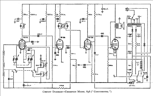 Continental 838; Champion Electric, (ID = 430503) Radio