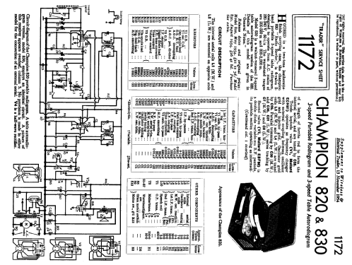 Radio Revler 820; Champion Electric, (ID = 1051202) Radio