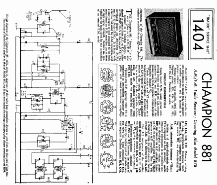 Sonata 881; Champion Electric, (ID = 430909) Radio