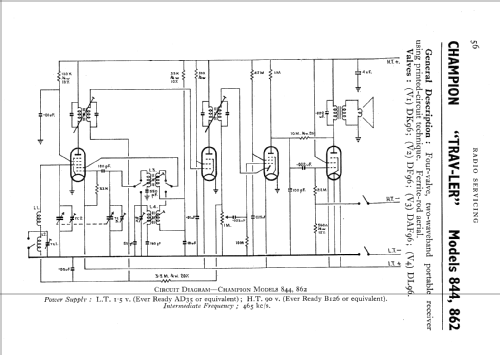 Travler 844; Champion Electric, (ID = 557726) Radio